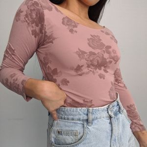 Rose Floral Ballerina 3/4 Sleeve Tee